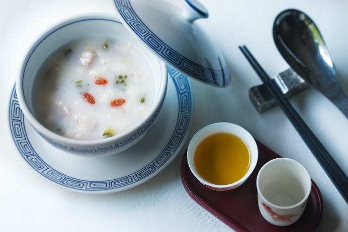 苦瓜と豚バラのお米スープ